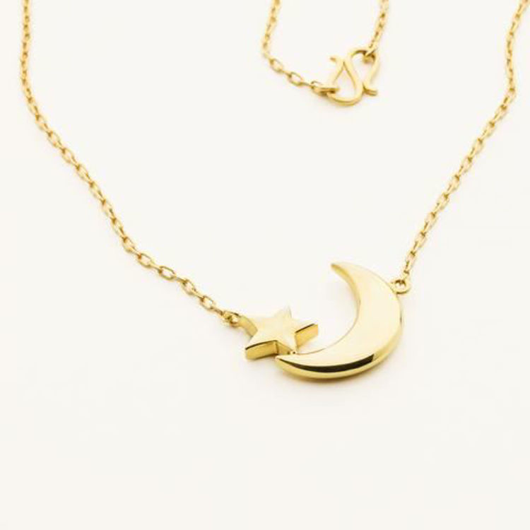 moon and star necklase