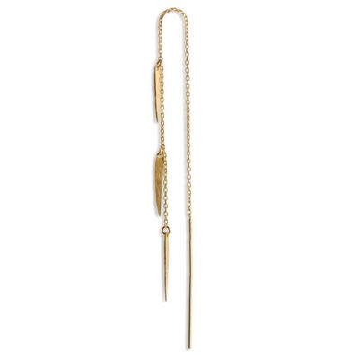 Chain earring 3 Spears guld