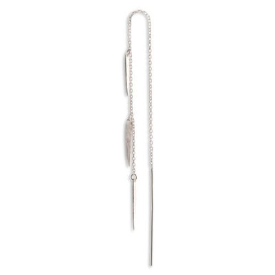 Chain earring 3 Spears sølv