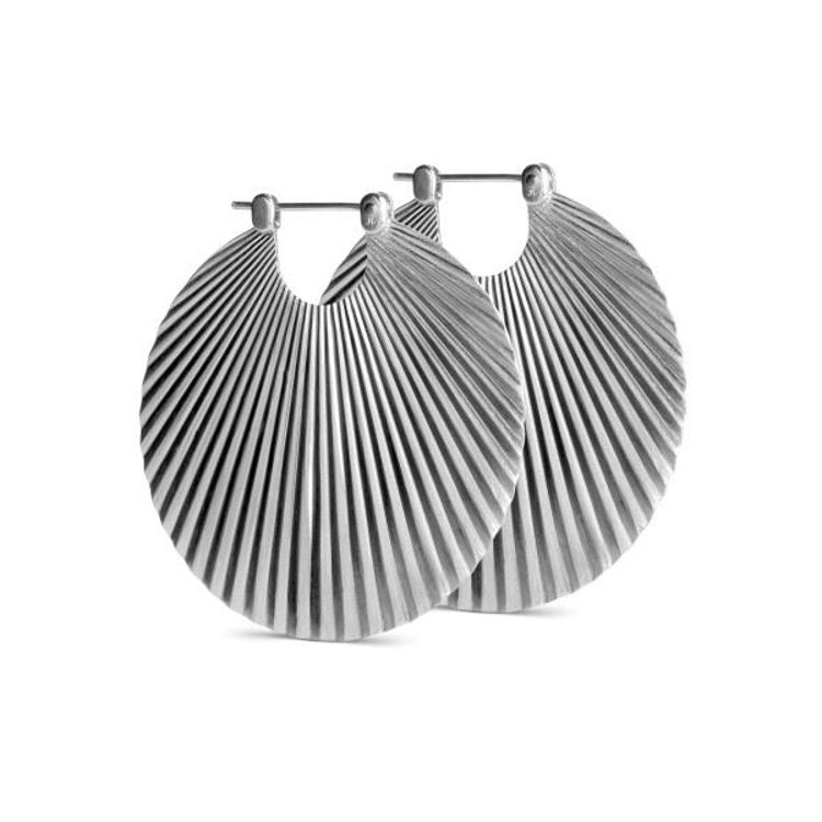 Shell earrings big sølv