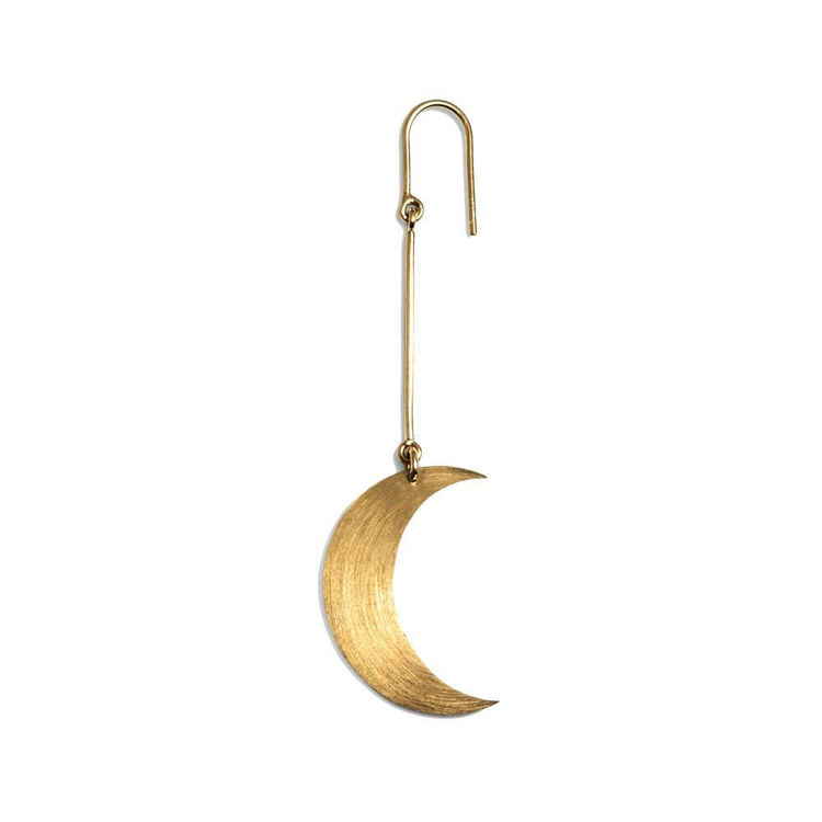 Half moon earring guld