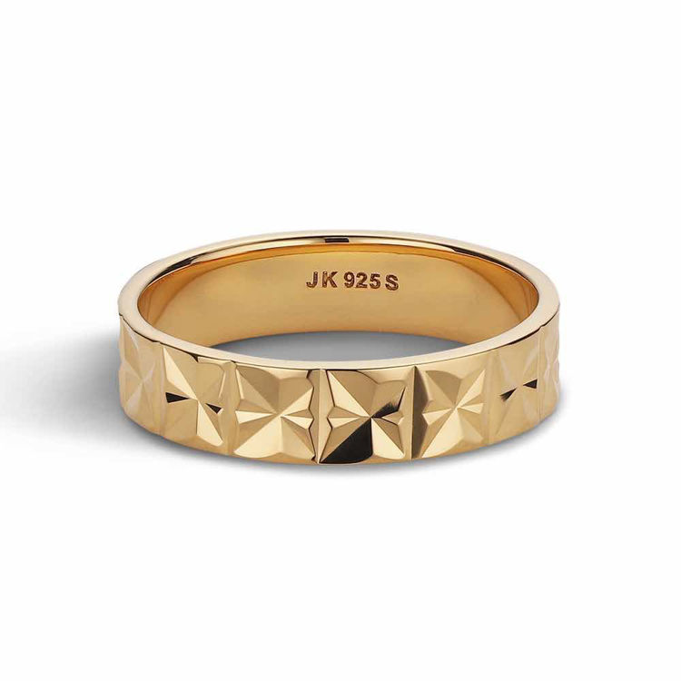 medium reflection ring gold