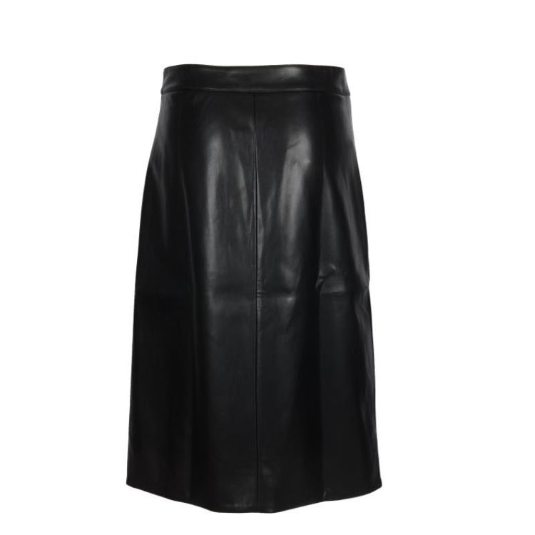 Faux leather wrap skirt