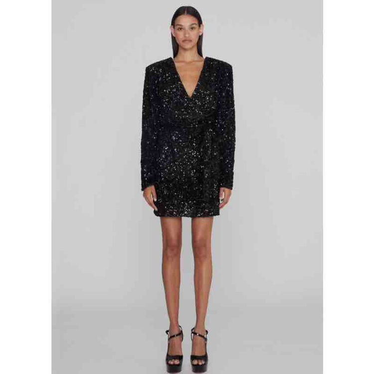 wrap dress sequin