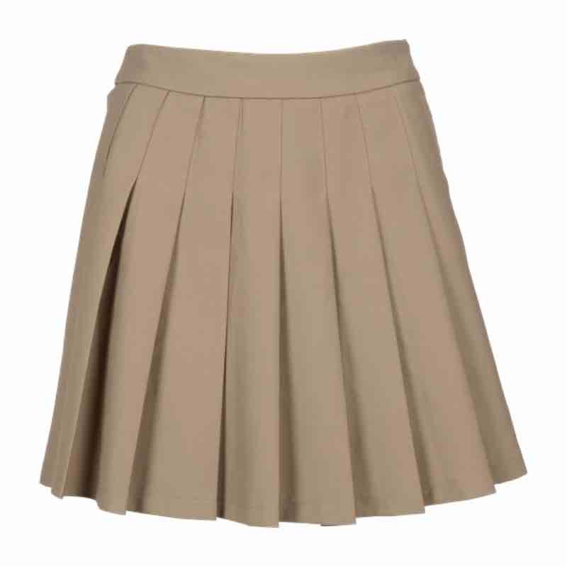 MISO Cady pleated mini skirt. Kort plisseret nederdel khaki