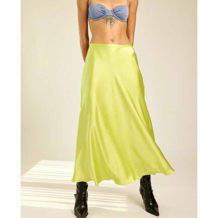 satin maxi skirt