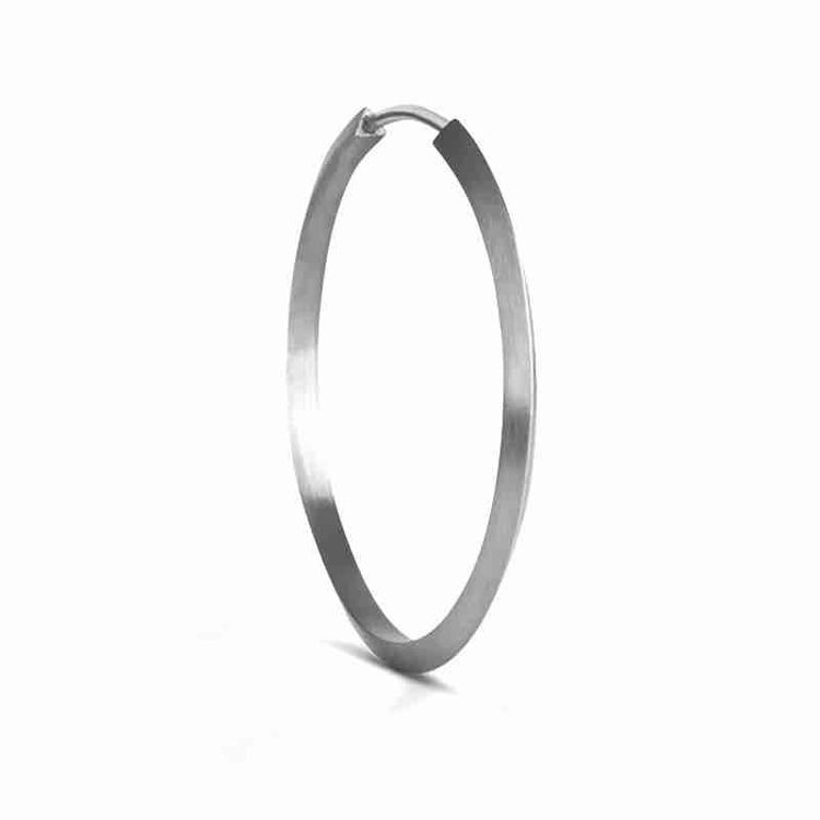 midi hoop silver