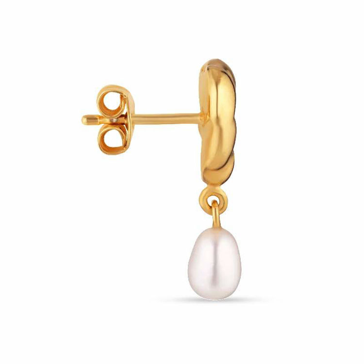 drippy earstud pearl gold