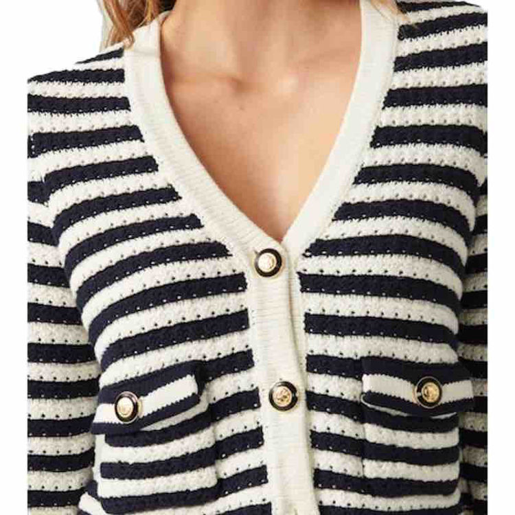 stribet cardigan