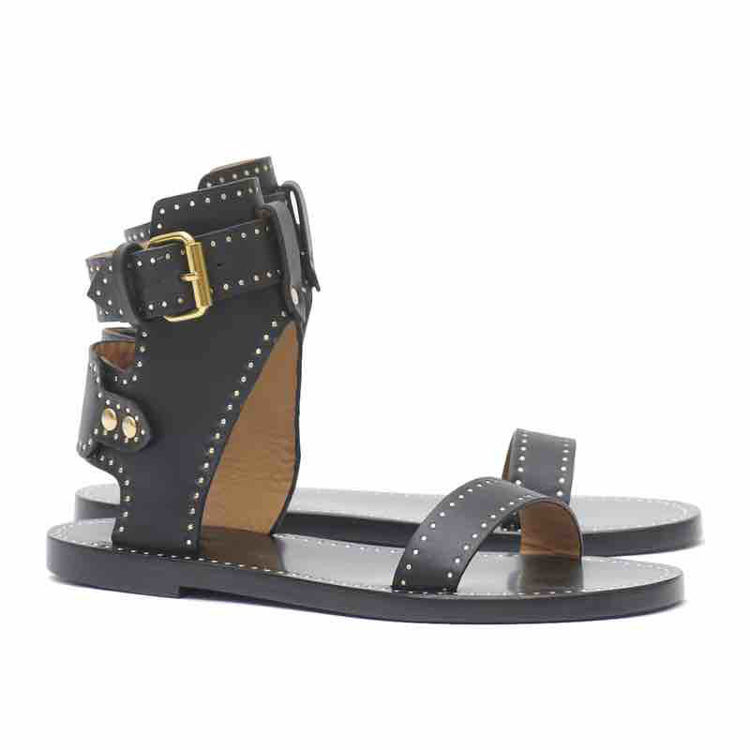 Isabel Marant Janders studded sandals. Rå og elegant læder sandal med og