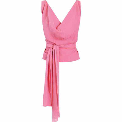 square silk waterfall top