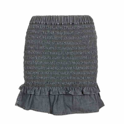 denim skirt flæs