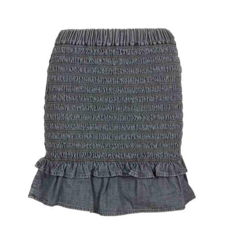denim skirt flæs