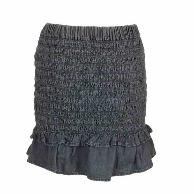 denim skirt flæs