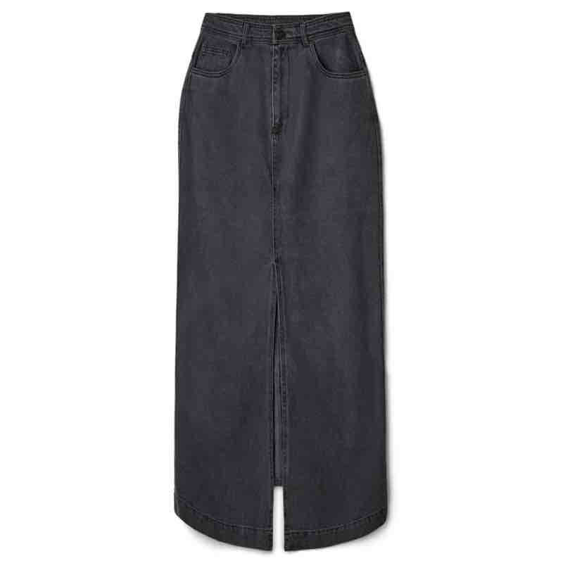 H2O Fagerholt Classic denim skirt. Maxi denim nederdel med five pocket ...