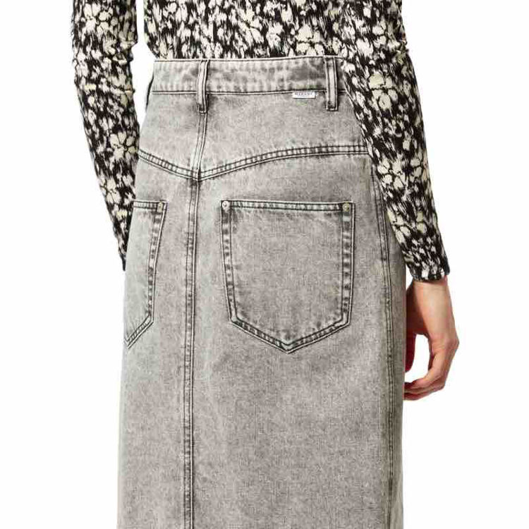 denim skirt m. knapper