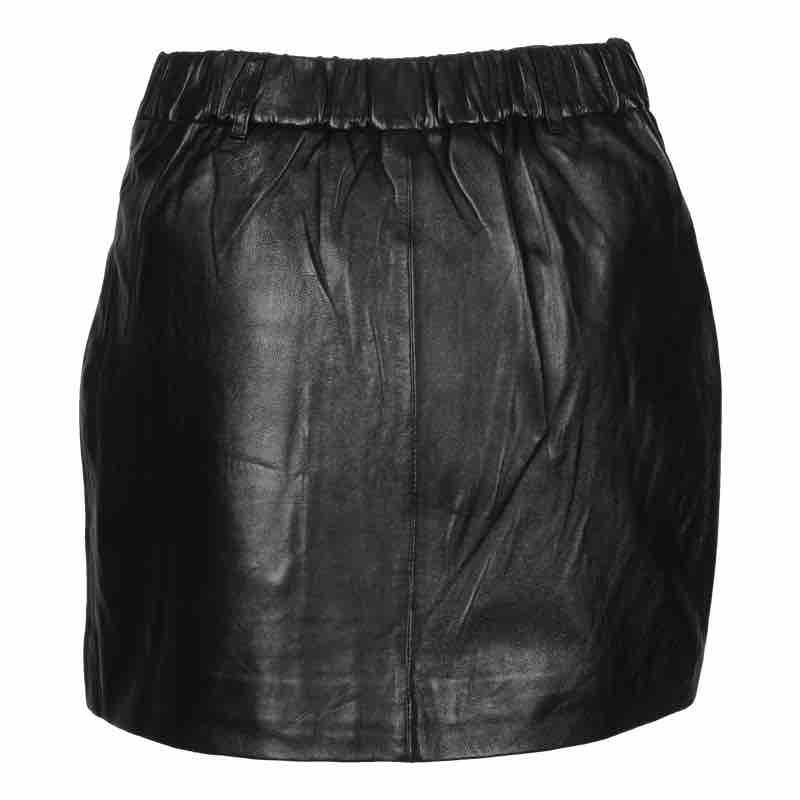 Raiine Cates leather skirt. Kort skindnederdel med wrap look og cargolomme