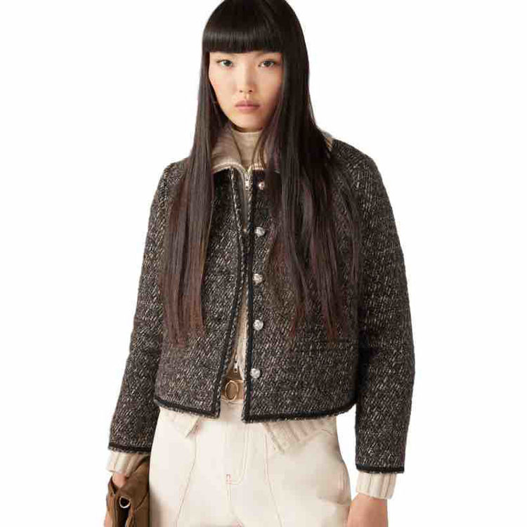 boucle kort jakke