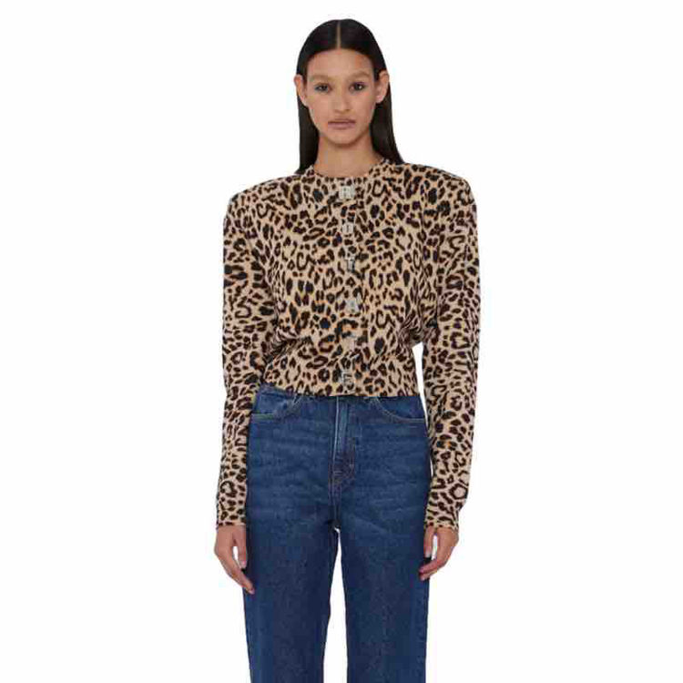 cardigan i leo print
