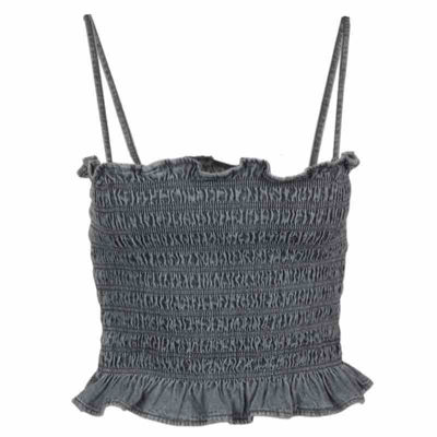 denim smock top