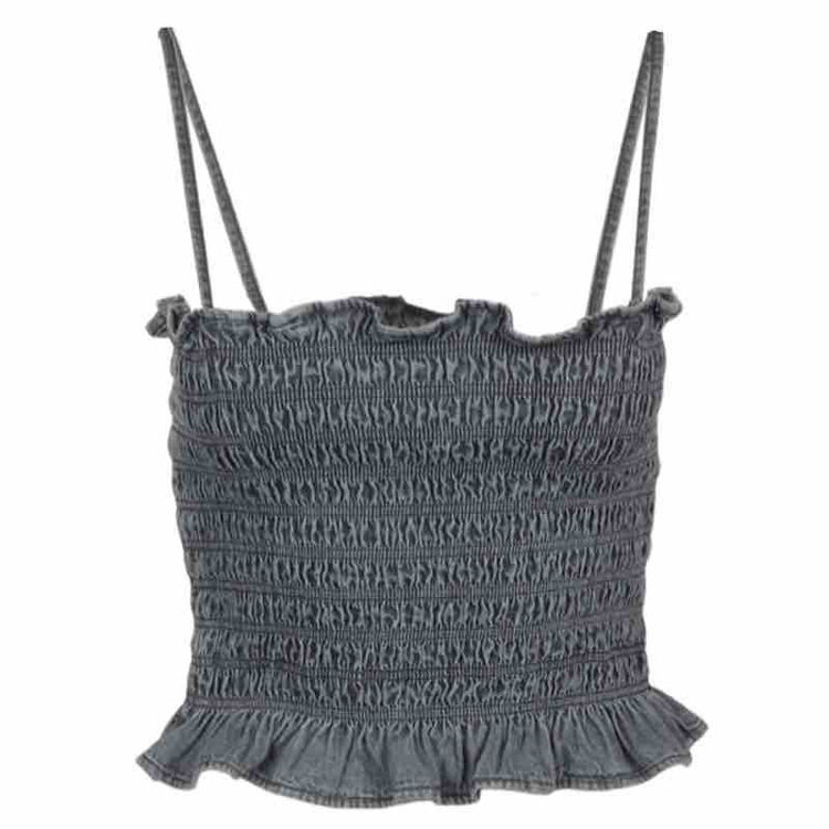 denim smock top