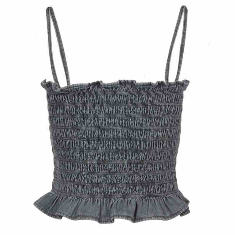 denim smock top