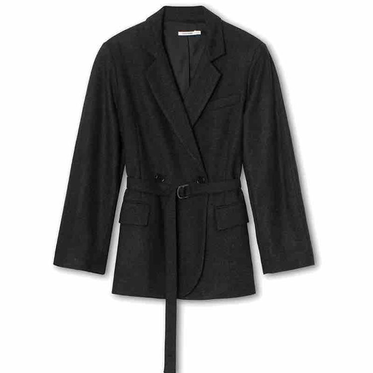 uld blazer med bindebånd