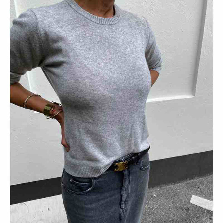 crew neck cashmere strik