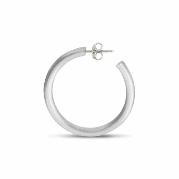 slender hoop silver