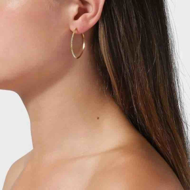 midi hoop  reflection gold