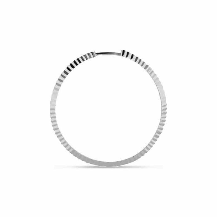 midi hoop reflection silver