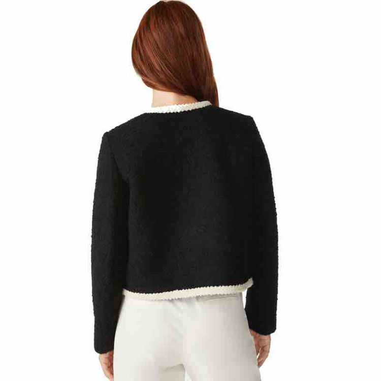 jakke med boucle trim