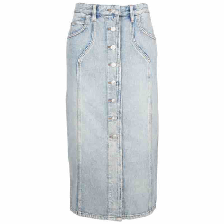 denim skirt m. knapper