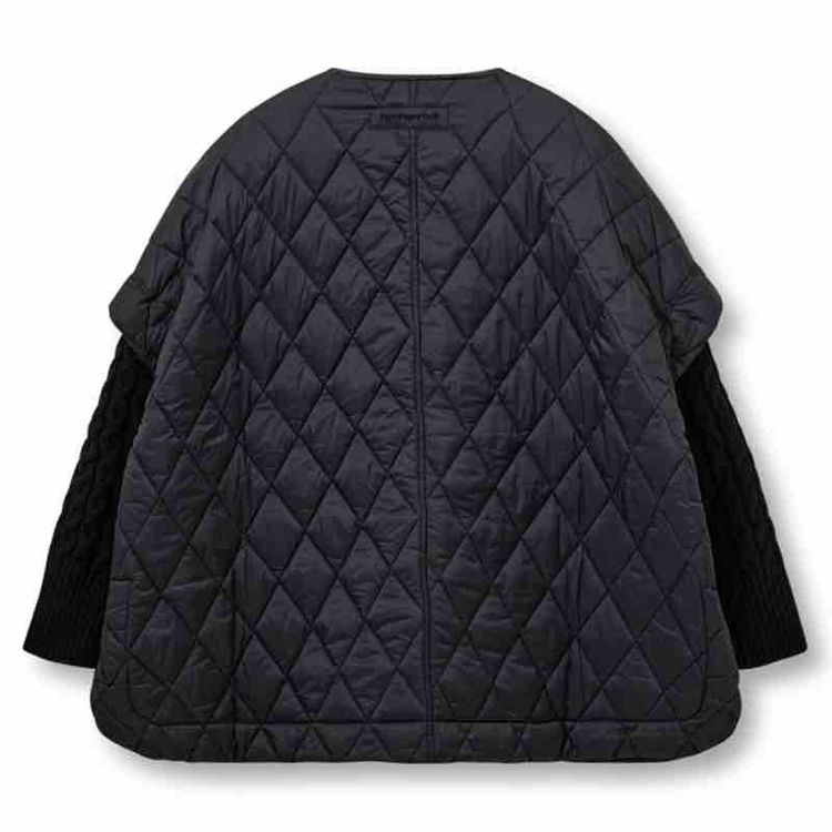 quilted jacket med strik ærme