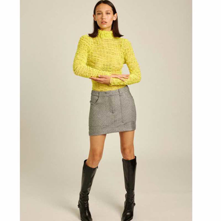 smock turtle neck top