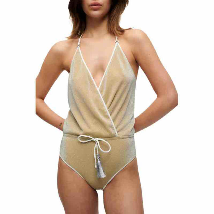 glitter v-swimsuit