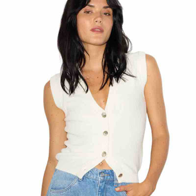 strik vest m. knapper