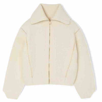 strik zip cardigan