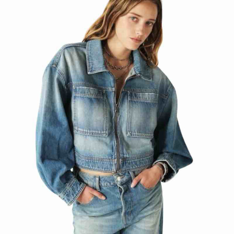 kort denim jakke
