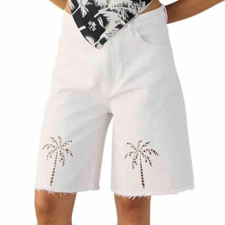 mid denim short