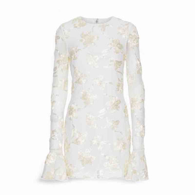 flower mesh mini dress