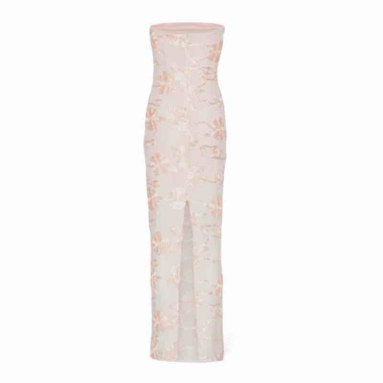 flower mesh tube dress