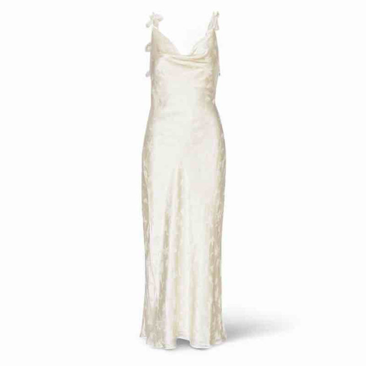 satin midi dress flower
