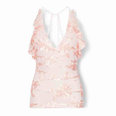 Flower mesh top