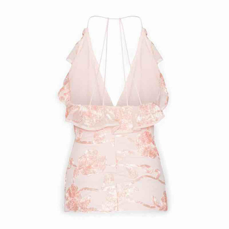Flower mesh top