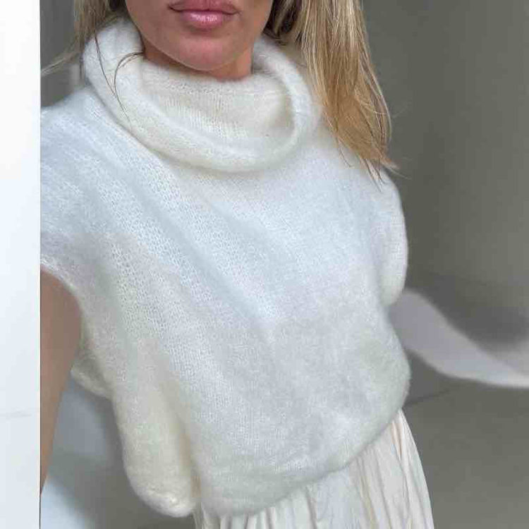 mohair strik vest