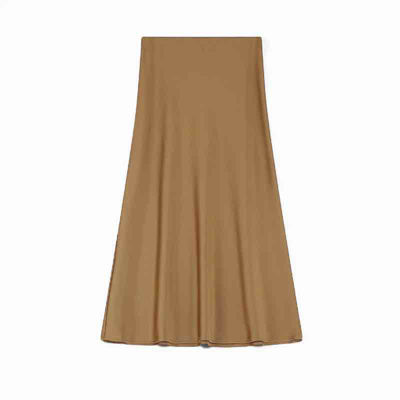 mid satin nederdel