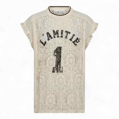 Football lace frill top