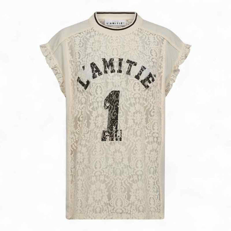 Football lace frill top