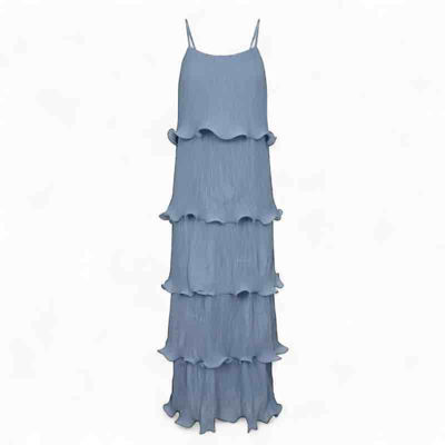 ruffle long dress